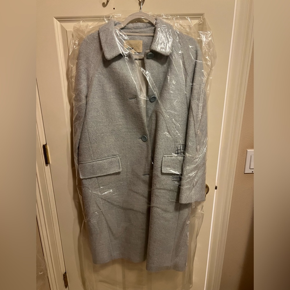Blue wool coat